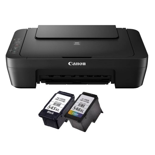 Canon Pixma MG2555S farve blækprinter + Canon 1x PG-545XL bk 1x CL-546XL blækpatron kompatibel